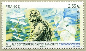 Adolphe Pegoud<br />Centenaire du premier saut en parachute 1913