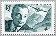 Image du timbre Timbre à 4 €  bleu-vert