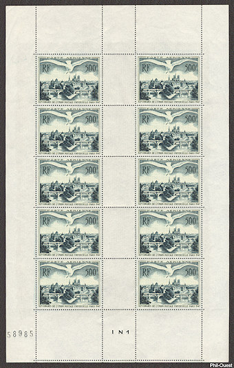 Vue de Paris - Feuille de 10 timbres