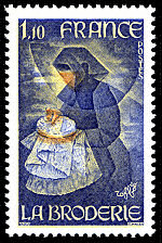 Image du timbre La broderie
