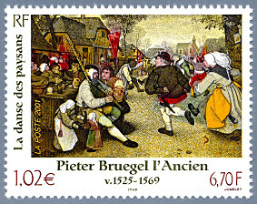 Image du timbre Pieter Bruegel l'Ancien v 1525-1569-«La danse des paysans»