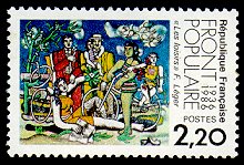 Image du timbre Front Populaire 1936-1986«Les loisirs» Fernand Léger