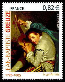Jean-Baptiste Greuze 1725-1805
   «Le guitariste»
