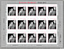La feuille de 15 timbres de Jeanne Moreau
