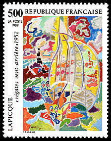 Image du timbre Charles Lapicque «Régates vent arrière»