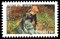 Image du timbre Camille Pissarro-«Jeune fille à la baguette» 1881