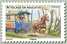 Image du timbre Attelage de roulotte