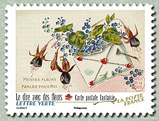Image du timbre Le dire avec des fleurs