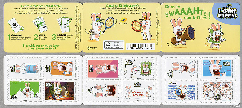 Image du timbre Les lapins crétins