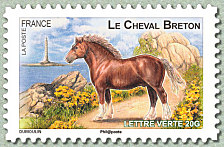 Image du timbre Le cheval breton
