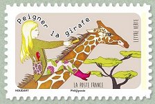 Image du timbre Peigner la girafe