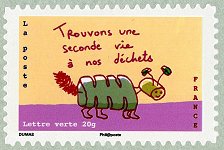 Image du timbre Trouvons une seconde vie à nos déchets