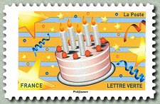 Image du timbre Gâteau d'anniversaire