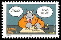 Image du timbre «J'écris, donc je lis»