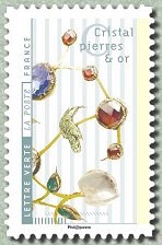 Image du timbre Cristal, pierres et or