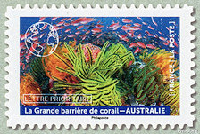 Image du timbre La grande barrière de corail -AUSTRALIE