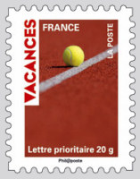 Image du timbre Balle et terrain de tennis