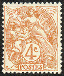 Image du timbre Type Blanc 4c brun-jaune type I