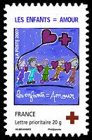 Image du timbre Les enfants = amour