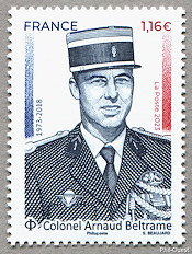 Image du timbre Colonel Arnaud Beltrame 1973-2018