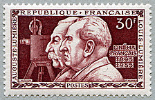 Image du timbre Auguste et Louis LumièreCinéma français 1895-1955