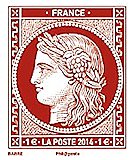 Image du timbre Cérès  1F carmin typographié 1849