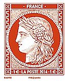 Image du timbre Cérès  1F vermillon typographié 1849