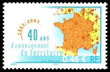 Image du timbre 40 ans d'aménagement du territoire