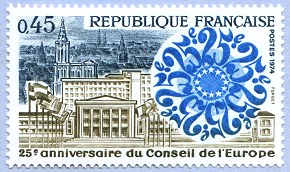 Image du timbre 25ème anniversaire du Conseil de l'Europe