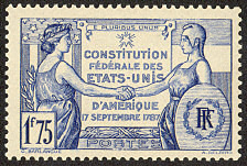 Image du timbre Constitution Fédérale des Etat-Unis d'Amérique17 septembre 1787