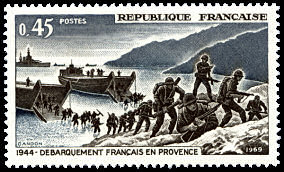 Image du timbre Débarquement français en Provence de 1944
