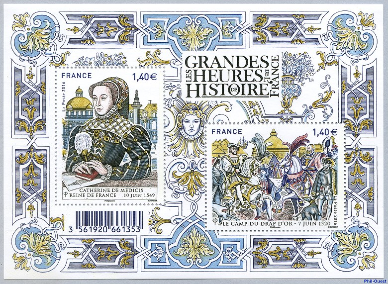 Image du timbre Bloc-feuillet Catherine de Médicis - Le Camp du Drap d’Or