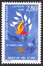 Image du timbre Rafle du Vel d'Hiv 16 juillet 1942