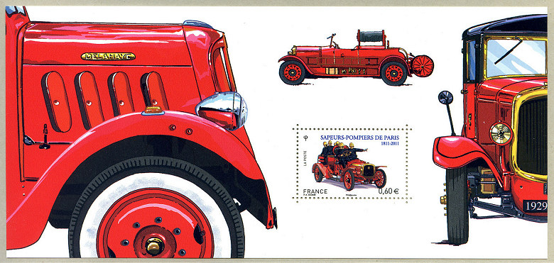 Image du timbre Souvenir philatélique - Camions anciens