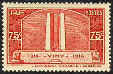 Vimy Monument canadien 75c