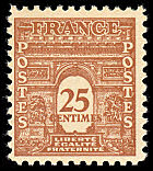 Arc de Triomphe de Paris 25c brun-jaune