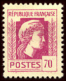 Image du timbre 70 c lilas-rose