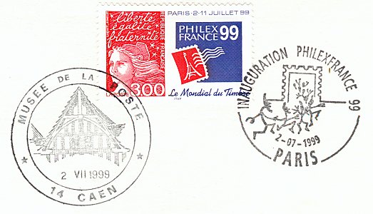 Oblitérations illustrées de Philex-France 99
Inauguration de l´exposition - Musée de La Poste de Caen