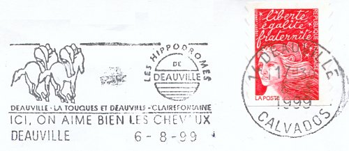 Flamme d´oblitération de Deauville
Les hippodromes de Deauville