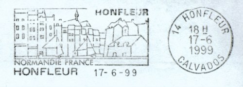 Le port de Honfleur
Normandie France

Oblitération d'un pli de service postal non affranchi.