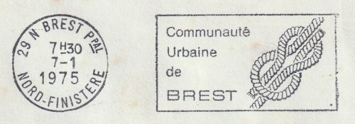 Flamme d´oblitération de Brest«Communauté Urbaine de BREST»