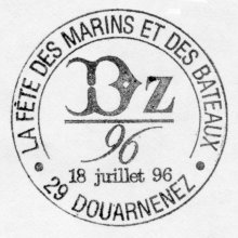 Oblitération temporaire pour  Douarnenez-96
La fête des marins et des bateaux