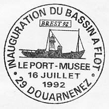 Oblitération temporaire pour le Port-Musée
Inauguration du Bassin à Flot