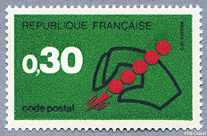 Image du timbre Code Postal à 0 F 30 vert