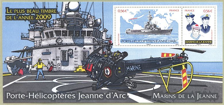 Image du timbre Le porte-hélicoptères «Jeanne d'Arc» et les marins de la Jeanne
-
Le plus beau timbre de l'année 2009