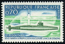 Image du timbre Le RedoutableSous-marin à propulsion nucléairelanceur d'engins