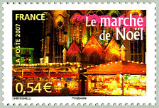 Image du timbre Le marché de Noël