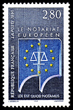 Image du timbre Le notariat européenLex est quod notamus