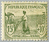 Image du timbre Femme au labour 15c+10c
