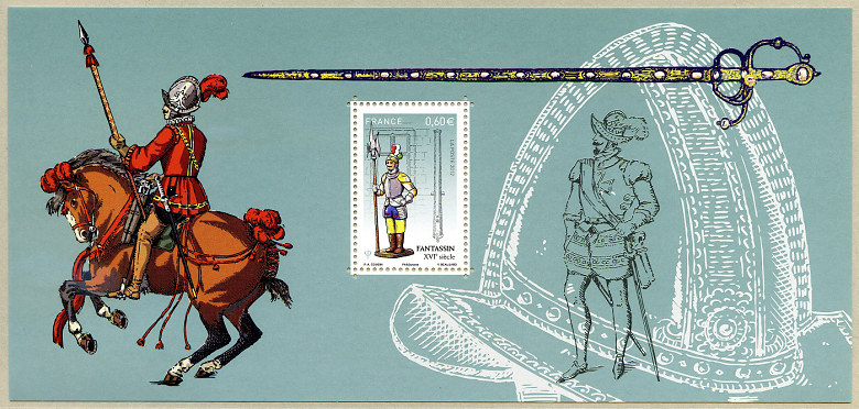 Image du timbre Souvenir philatélique Fantassin XVIème siècle